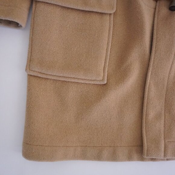 Vintage '70s Gloverall 90% Wool Camel Tan Original English Duffle Coat Jacket 46 - Picture 8 of 13